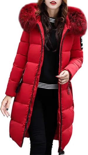 Women Down Puffer Coat Long Lightweight Jacket with Hood Bubble Coat Plus Size Quilted Parka Winter Hoodies