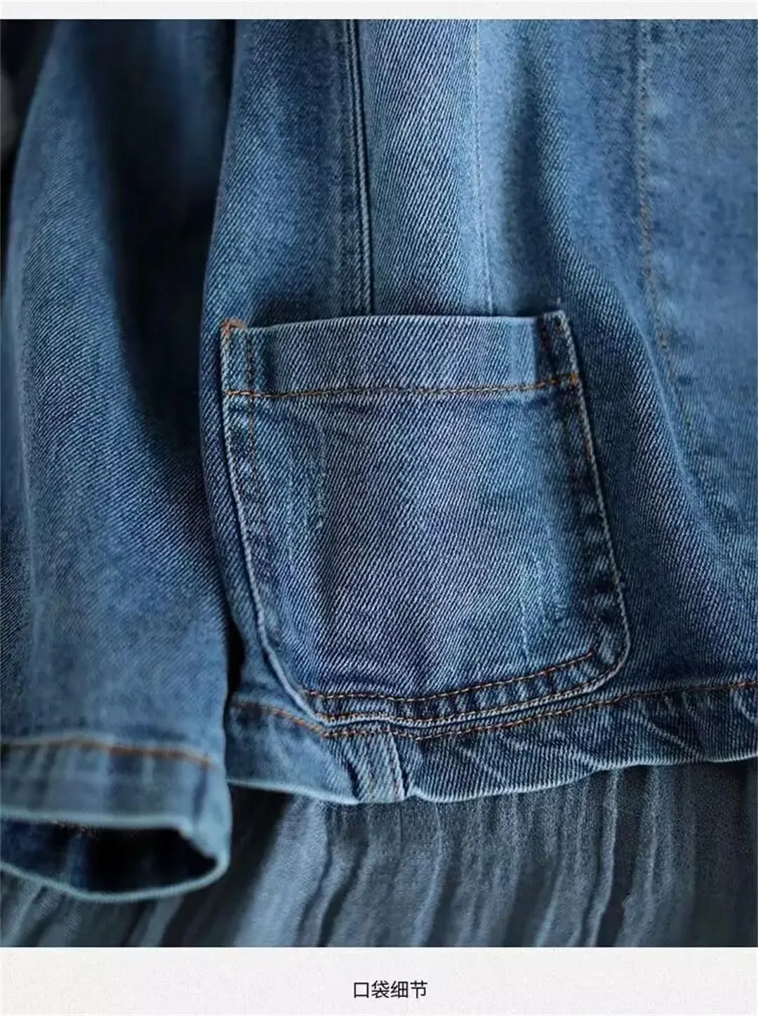 Women Jeans Blazer Coat Retro Denim Jacket Loose Coats Denim Tops