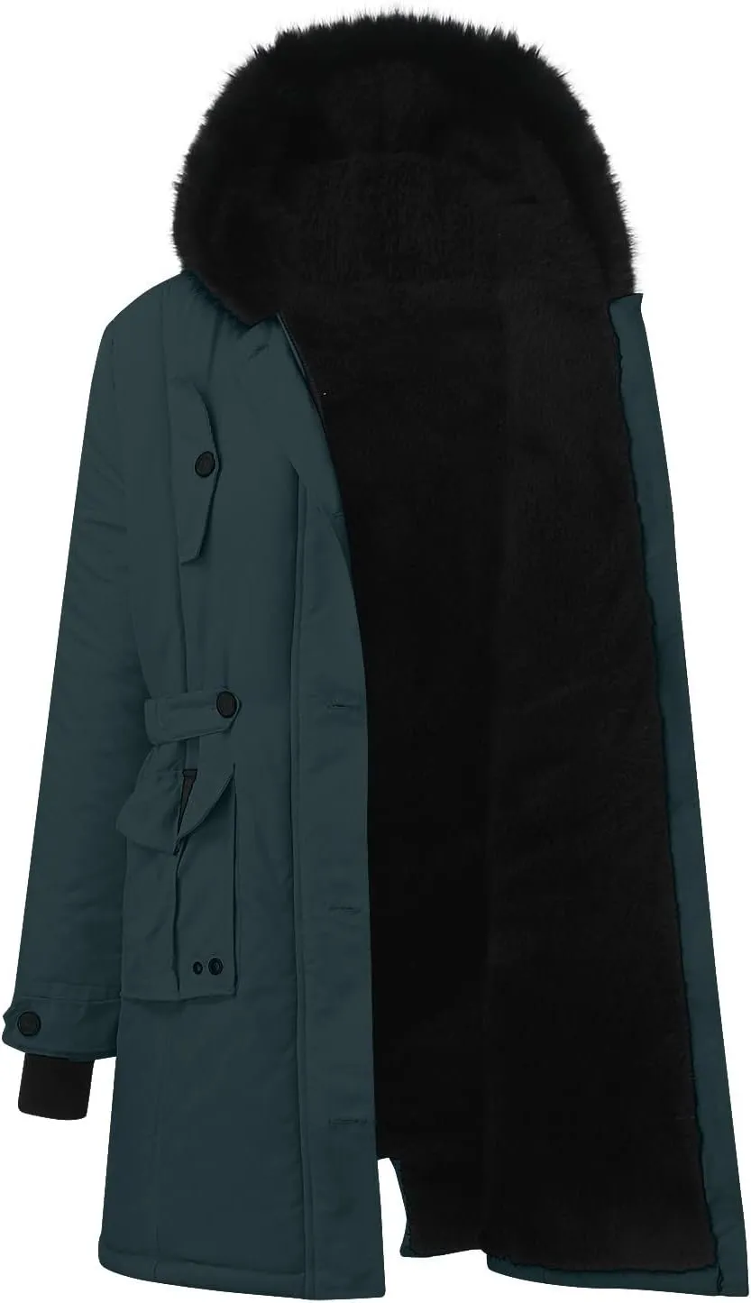 Women Plus Size Daily Winter Coat Lapel Long Sleeve Jacket Vintage Thicken Coat Jacket Warm Hooded Womens Vest Womens Coat