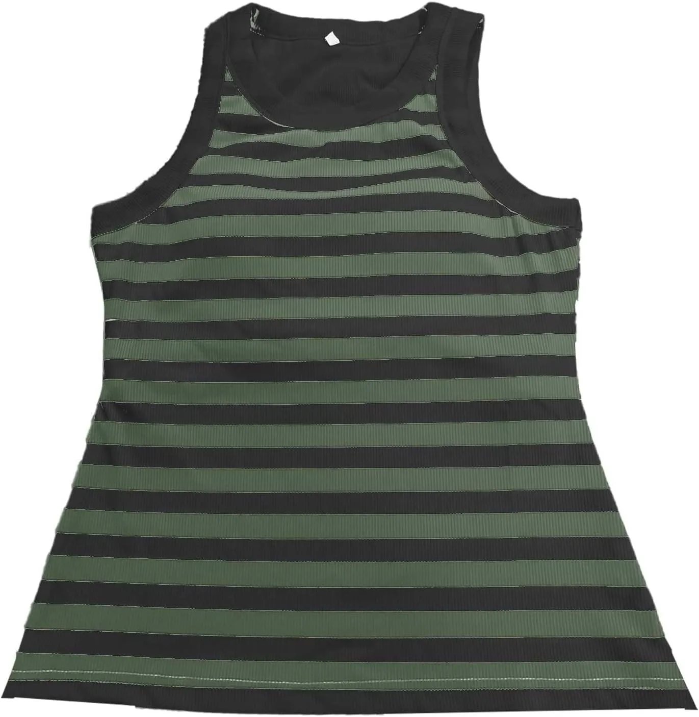 Women Rib Tank Top Padded Workout Top Square Neck Crop Tank Fitted Basic Layering Casual Undershirts Cami Tops