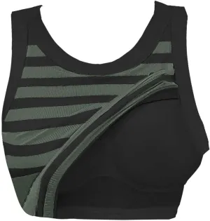Women Rib Tank Top Padded Workout Top Square Neck Crop Tank Fitted Basic Layering Casual Undershirts Cami Tops