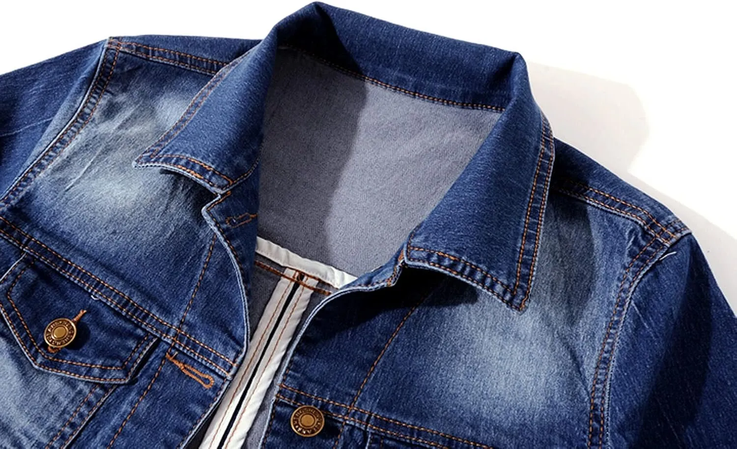 Women Short Sleeve Denim Jacket Button Down Shawl Stretch Denim Jean Jacket