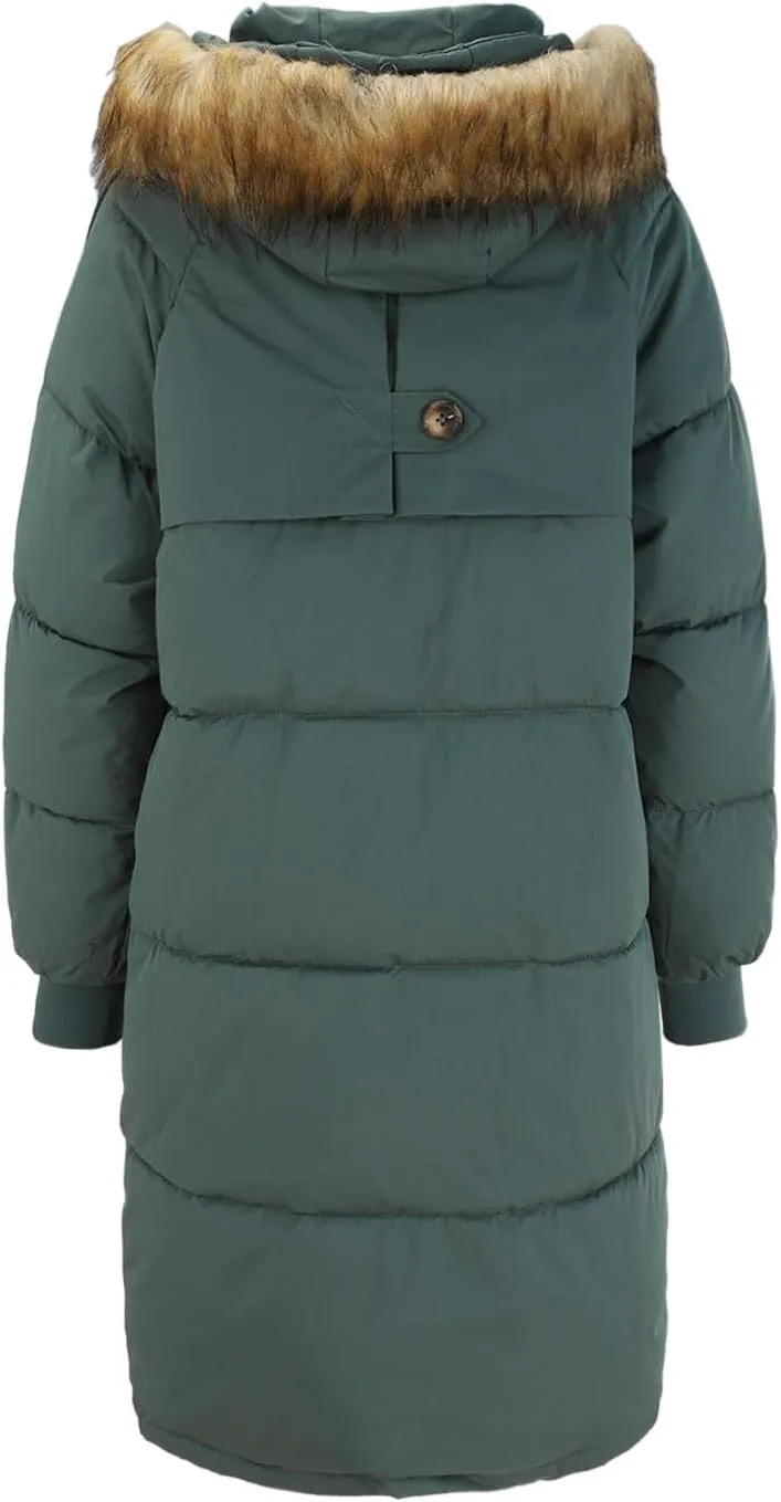 Women Winter Coat Light Down Zip Up Puffer Jacket Oversized Long Sleeve Thicken Parka Jackets With Pocket