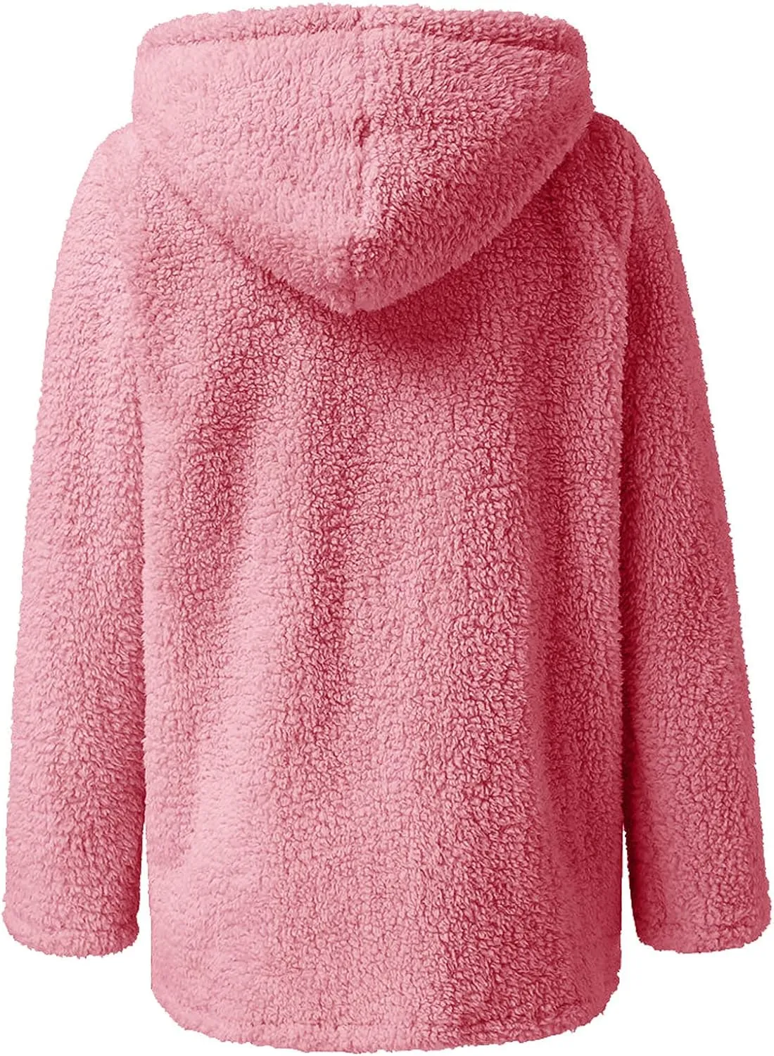 Women Winter Fuzzy Sherpa Soft Fleece Coat Solid Oversized Warm Sherpa Coats Faux Fur Jacket Shearling Outerwear