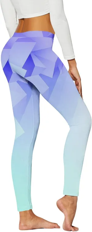 Women Yoga Pants Sports Yoga Colorful Geometric Print Leggings Slim Yoga Long Pants Women Butter Soft Thermal Warm