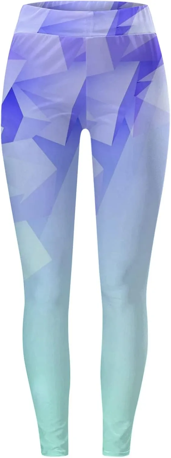 Women Yoga Pants Sports Yoga Colorful Geometric Print Leggings Slim Yoga Long Pants Women Butter Soft Thermal Warm