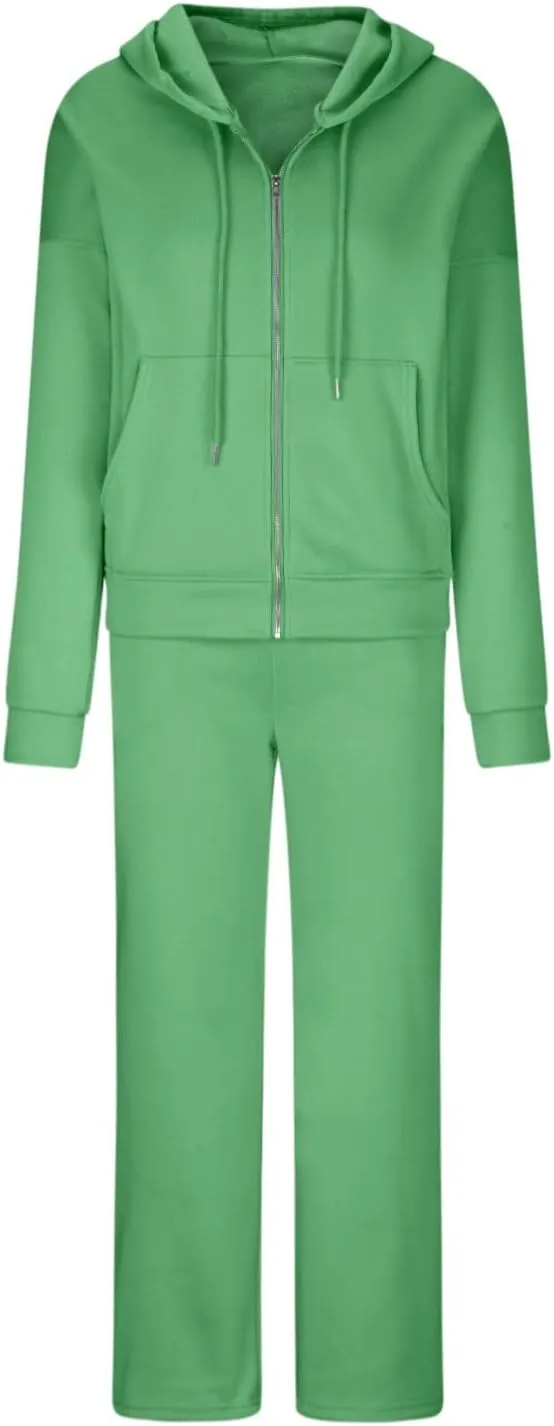 Womens 2 Piece Sweatsuits Zip Up Sweatshirt and Sweatpants Set Fall Winter Jogger Tracksuit Set Thicked Sport Outfits