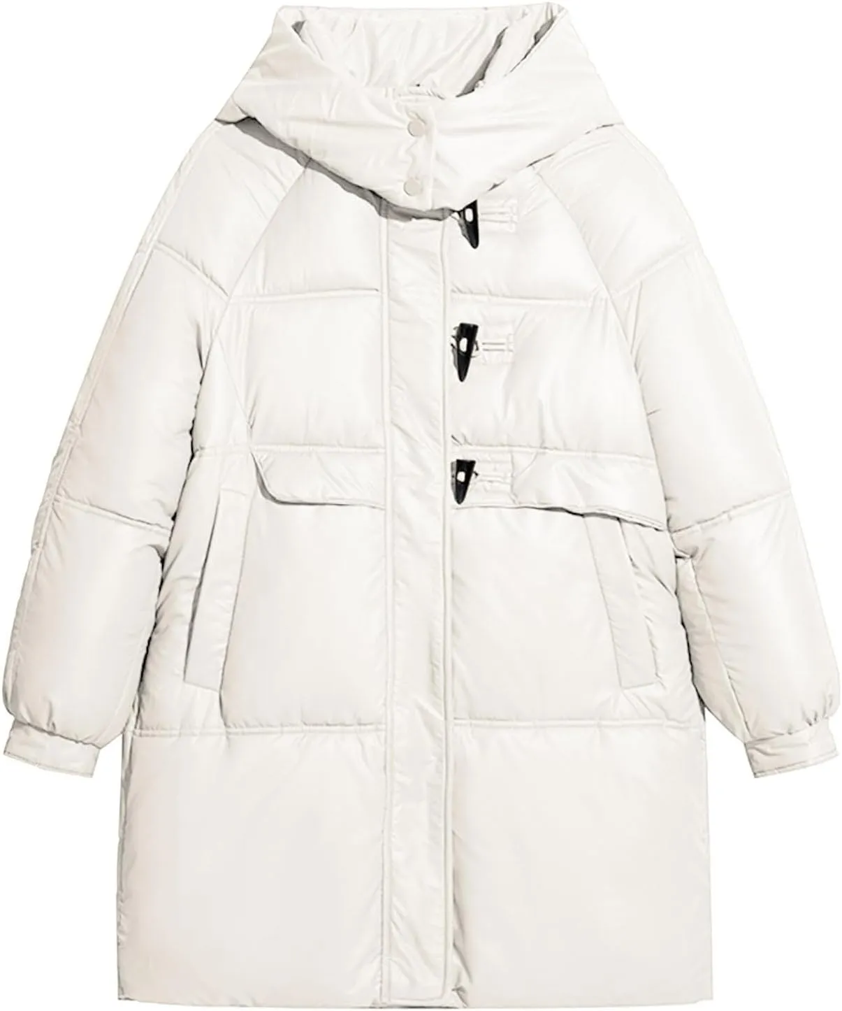 Womens Coats Winter Trendy Zip Up Puffer Jacket Oversized Long Sleeve Packable Down Coat With Pocket