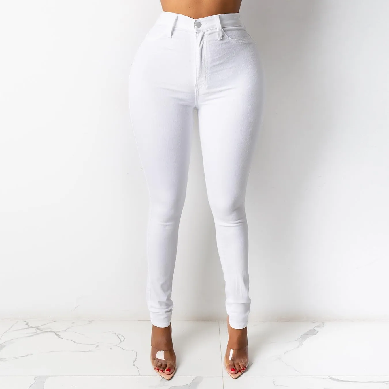 Womens Denim Jeans Slim Fit Tights Pants Fashionable Jean Trousers for Ladies Denim Bottoms Cotton Denim Pants and