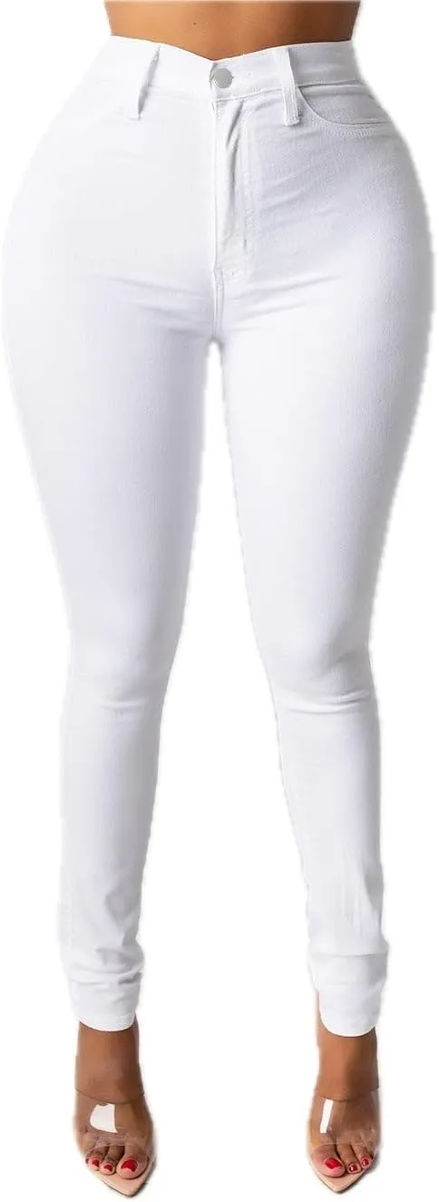 Womens Denim Jeans Slim Fit Tights Pants Fashionable Jean Trousers for Ladies Denim Bottoms Cotton Denim Pants and