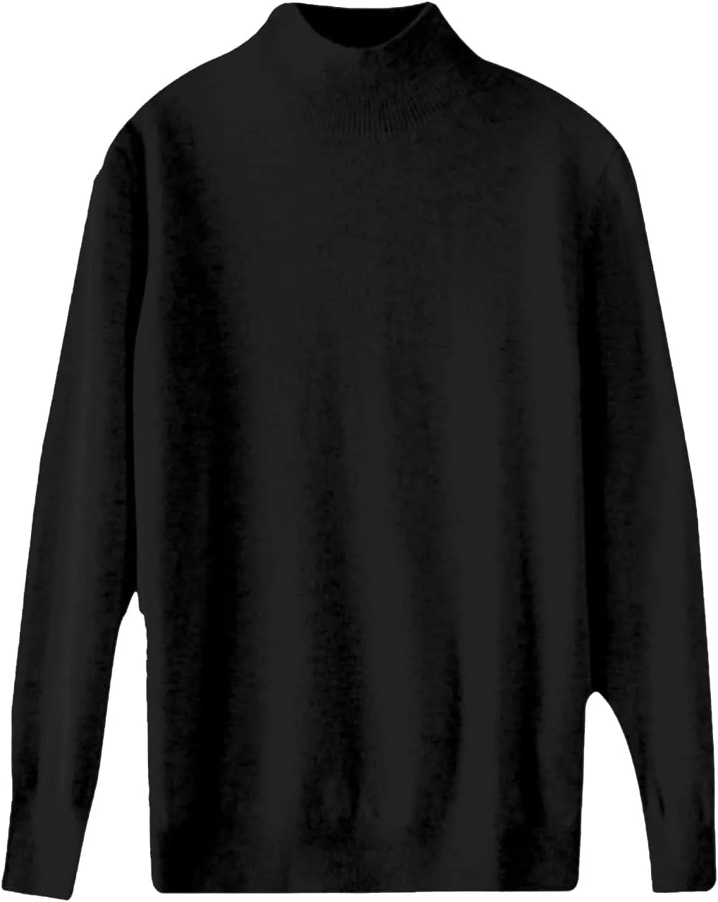 Womens Fleece Pullover Half Turtleneck Solid Color Basic Casual Sweater Tops Fashion Soft Knitted Long Sleeve Sweater