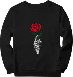 Womens Floral Print Sweatshirt Long Sleeve Crewneck Pullover Tops Fashion Lightweight Tunic Tops Fall Winter Tunic Tops