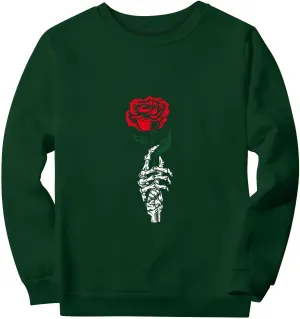 Womens Floral Print Sweatshirt Long Sleeve Crewneck Pullover Tops Fashion Lightweight Tunic Tops Fall Winter Tunic Tops