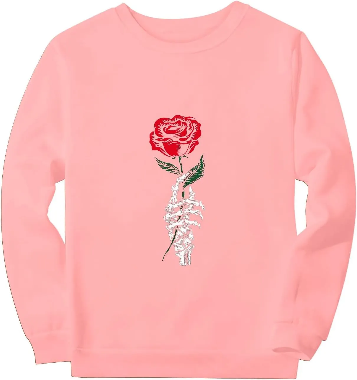 Womens Floral Print Sweatshirt Long Sleeve Crewneck Pullover Tops Fashion Lightweight Tunic Tops Fall Winter Tunic Tops