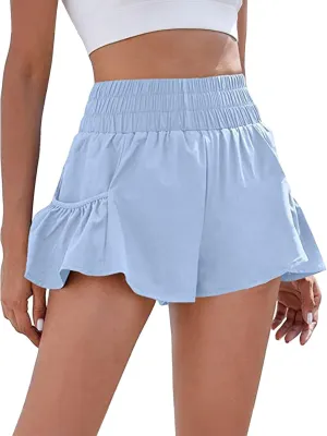 Women's Flowy Shorts High Waisted Athletic Running Shorts Casual Workout Gym Quick Dry Summer Sport Shorts with Pockets