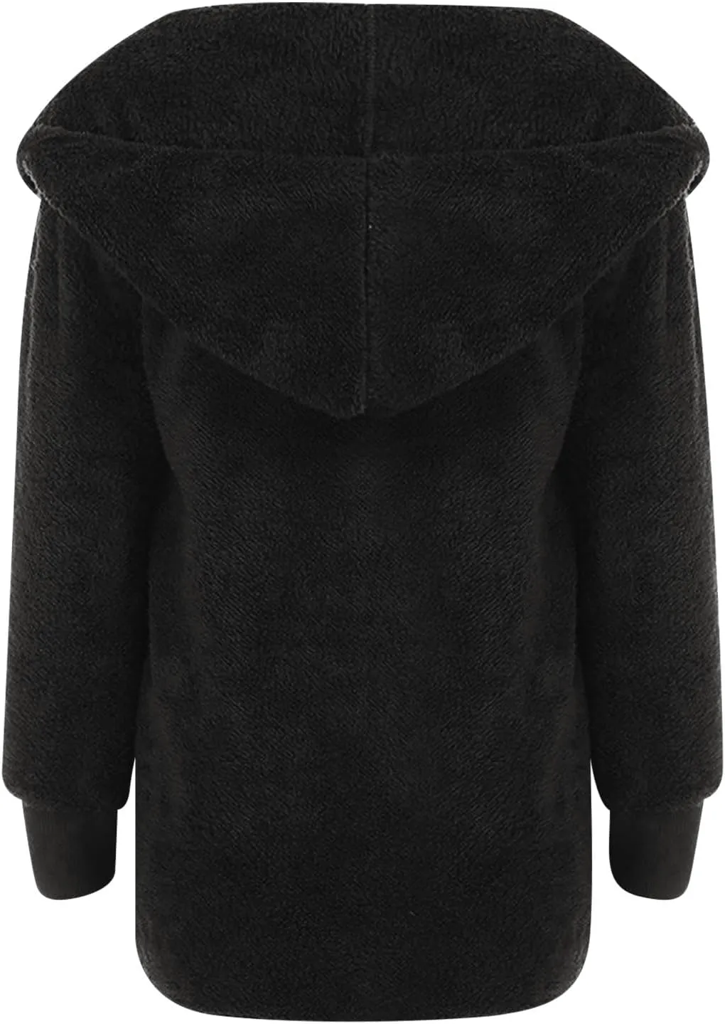 Womens Fuzzy Sherpa Cardigan Open Front Fleece Jacket Oversized Graphic Hoodies With Stars Cute Soft Winter Outfits