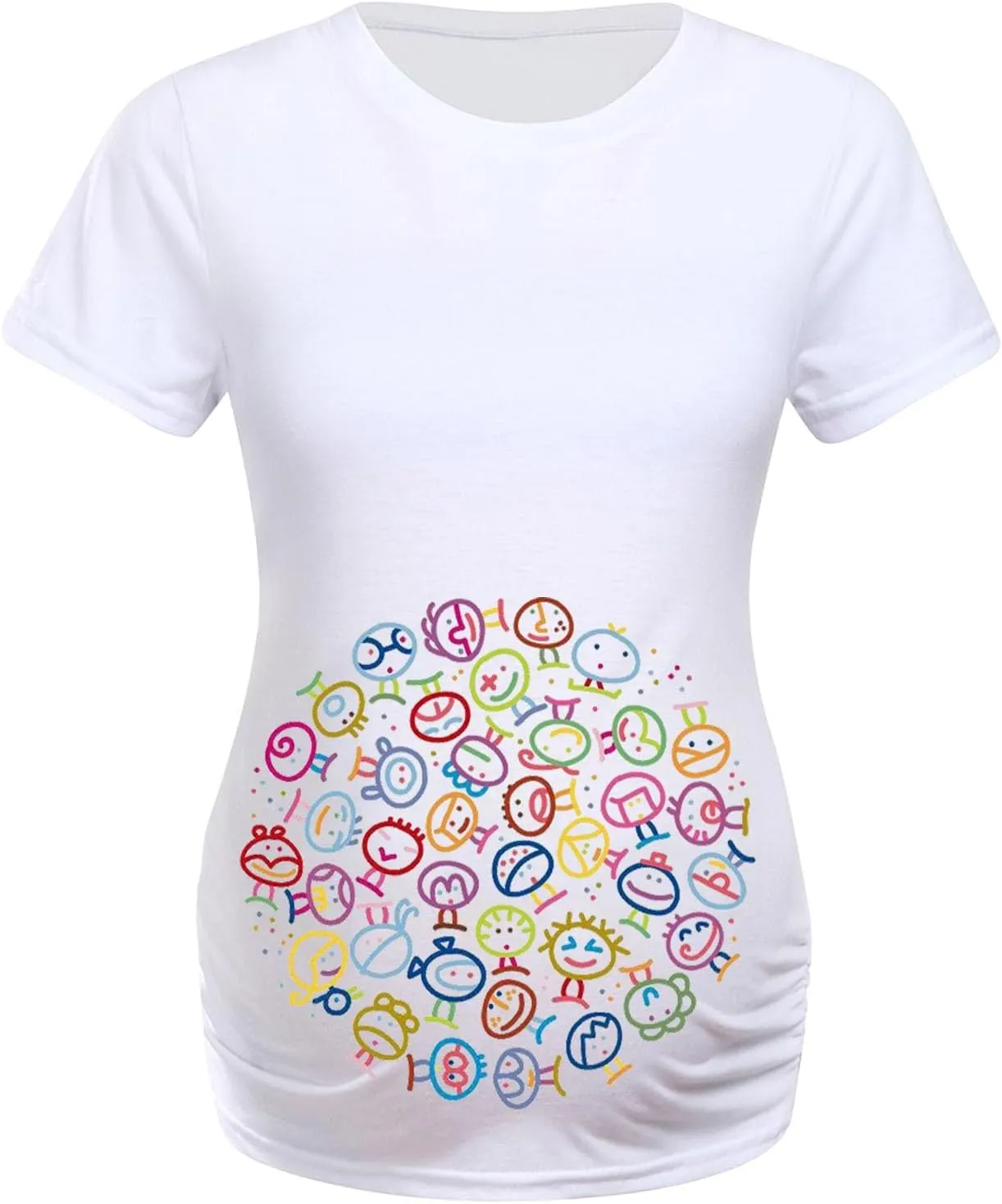 Women's Maternity Nursing Tops Short Sleeve V Neck Breastfeeding Fun Tee Shirts Pregnancy Tops