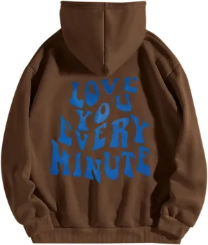 Women's Oversized Hoodies Graphic Print Trendy Pullover Tops Lightweight Fashion Hooded Sweatshirt with Pockets