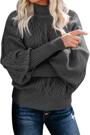 Womens Sweater Ladies Fashionable Comfortable Solid Color Pullover Long Sleeve Top Sweater Dark Sweatshirt