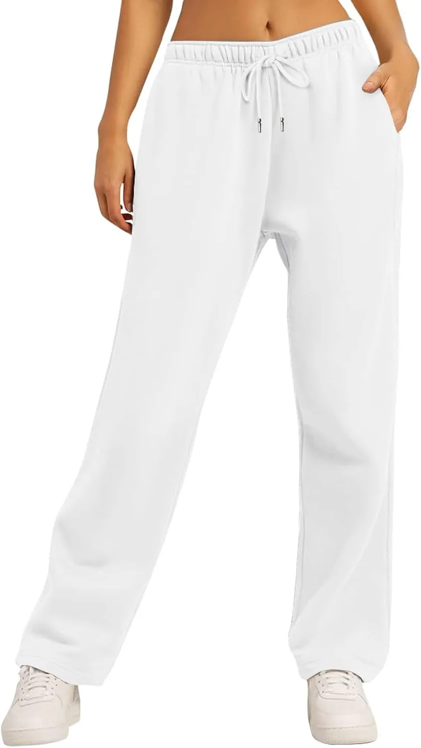 Womens Sweatpants Running Gym Casual Bottoms Sports Joggers Preppy High Waisted Drawstring Pants Trousers