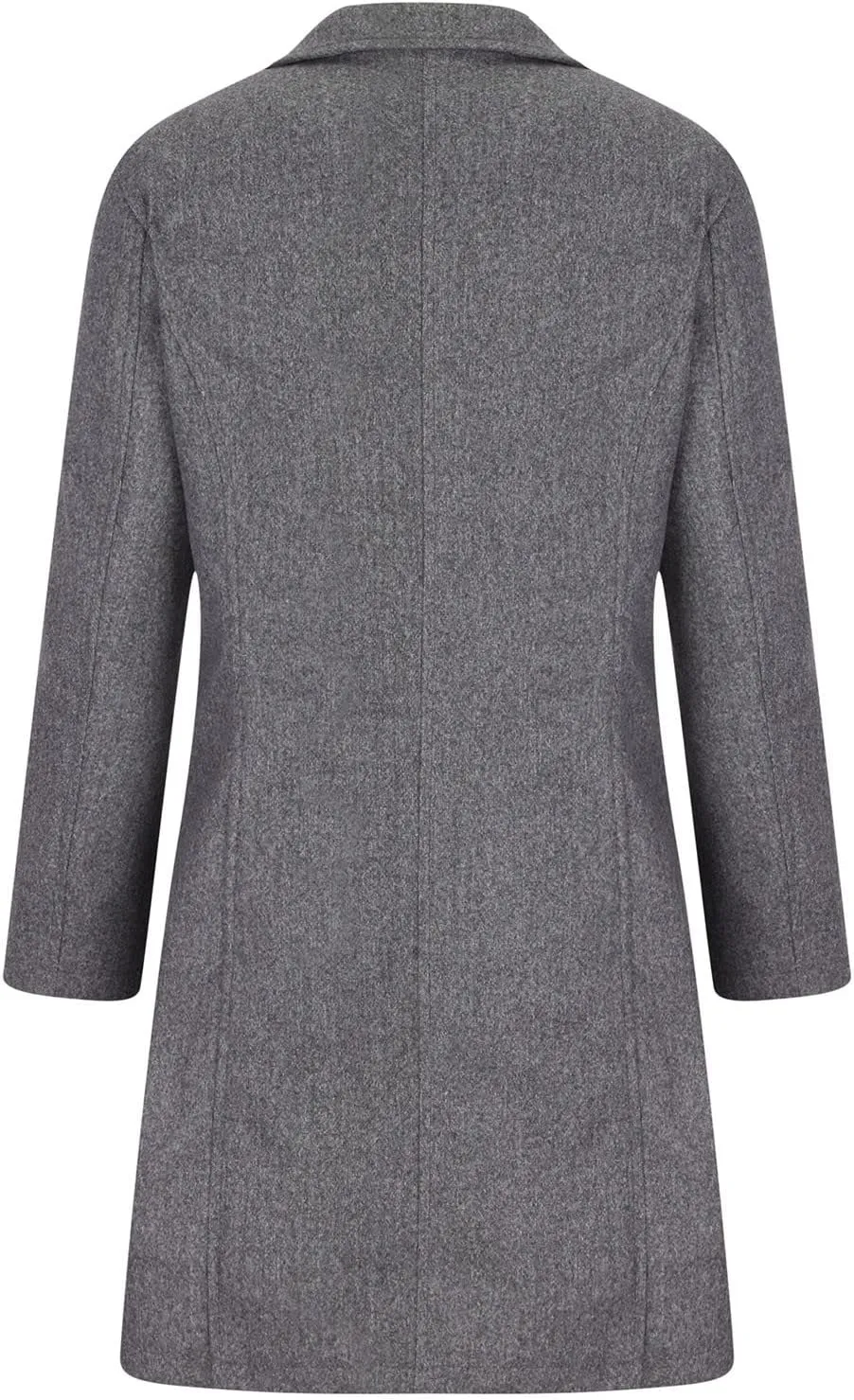 Womens Winter Wool Blend Coats Dressy Pea Coats Classic Lapel Wool Single Breasted Long Coat Dress Trench Coats