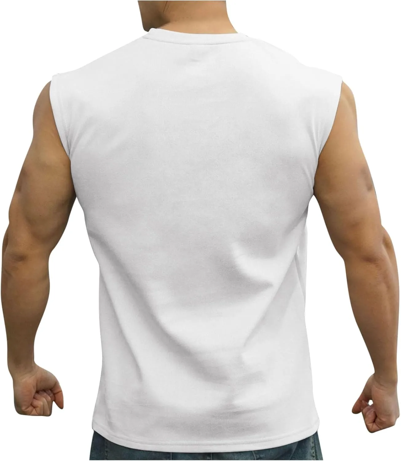 Workout Pullover Tank Tops for Men Quick Dry Loose Fitted Tanks Bodybuilding Sleeveless Shirts Summer Gym Muscle