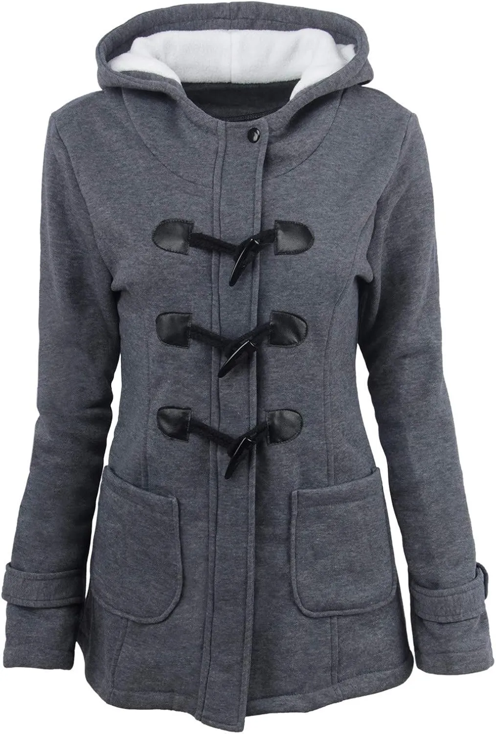 XUETON Women's Casual Zip Up Anork Jackets Fleece Lined Downs Puffer Jacket Jackets Utility Anorak Safari Coat