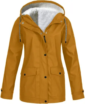 XUETON Women's Casual Zip Up Anork Jackets Fleece Lined Downs Puffer Jacket Windproof Warm Down Outerwear Anorak Utility Hiking Ski