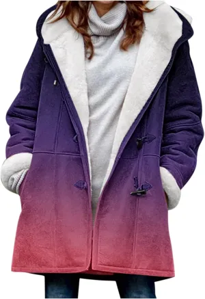 XUETON Women's Warm Winter Coat Full Zip Thick Fleece Lined Plush Hooded Jackets Utility Anorak Safari Coat