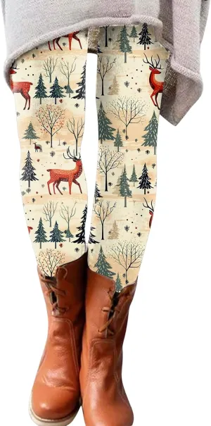 Yoga Pants Women Winter Leggings Artistic Splash Printed Soft Stretchy Pants Pants for Women Winter Warm Winter Warm