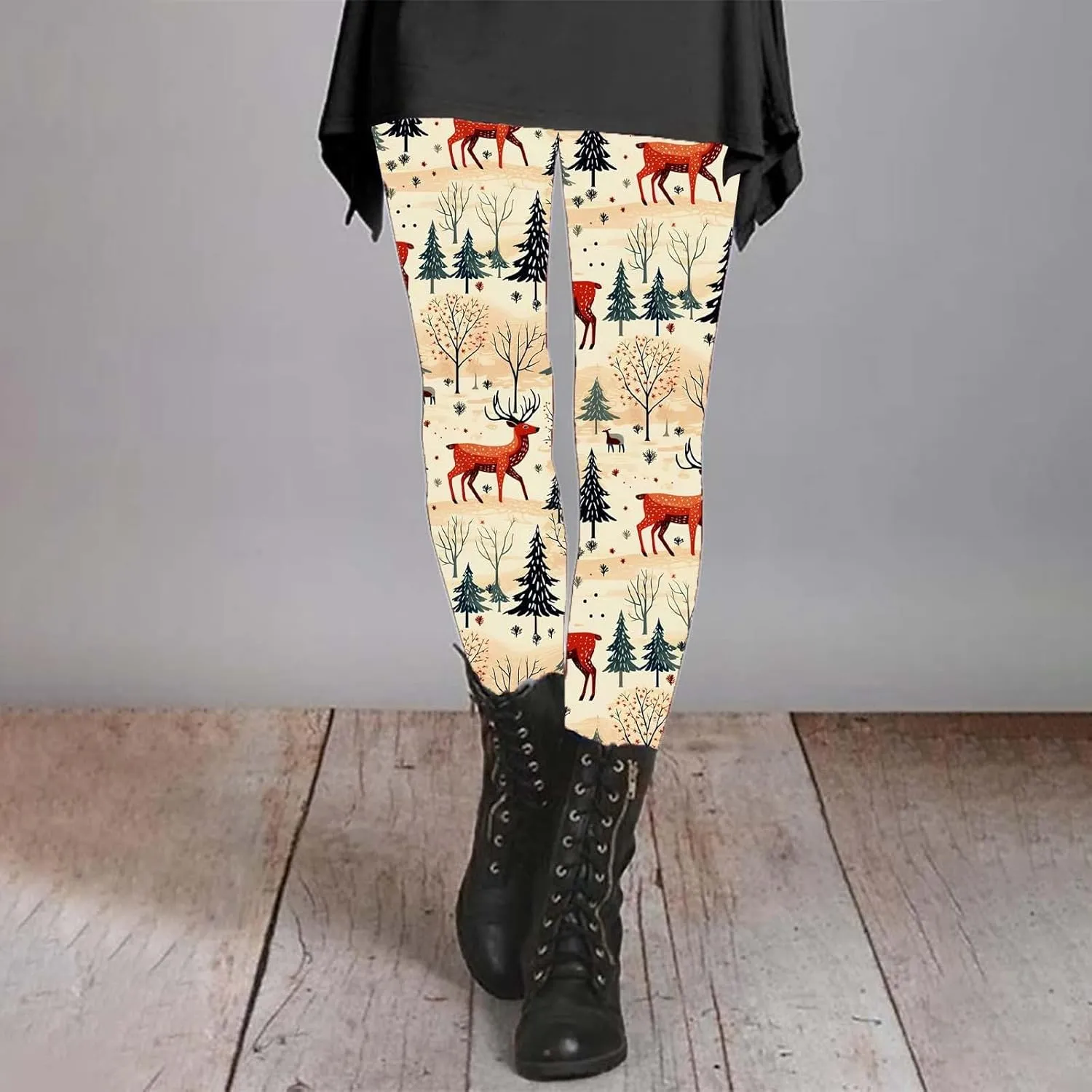 Yoga Pants Women Winter Leggings Artistic Splash Printed Soft Stretchy Pants Pants for Women Winter Warm Winter Warm