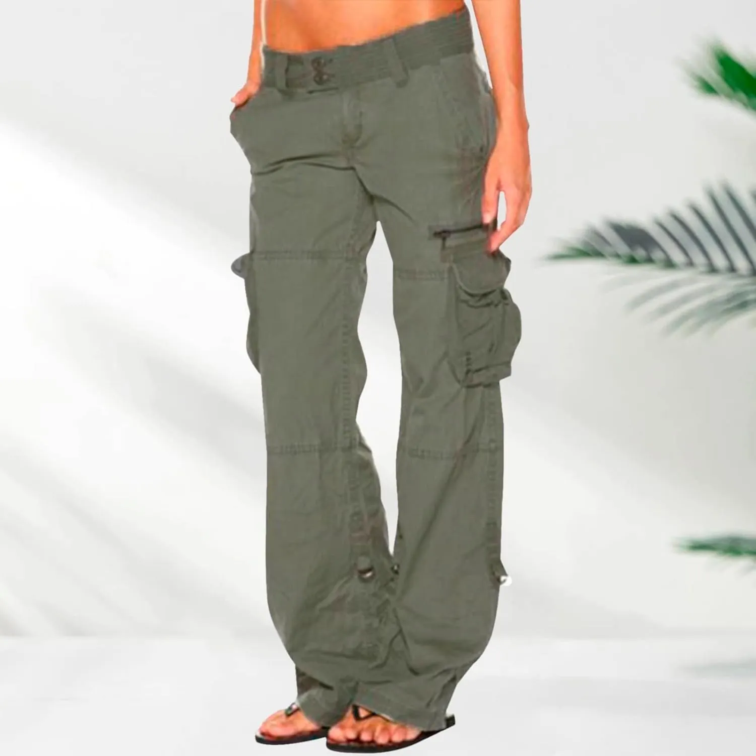 ZYXTIM Cargo Pants for Women High Waisted Lightweight Straight Casual Pants Y2K Teen Girls Trendy Parachute Pants with Pocket