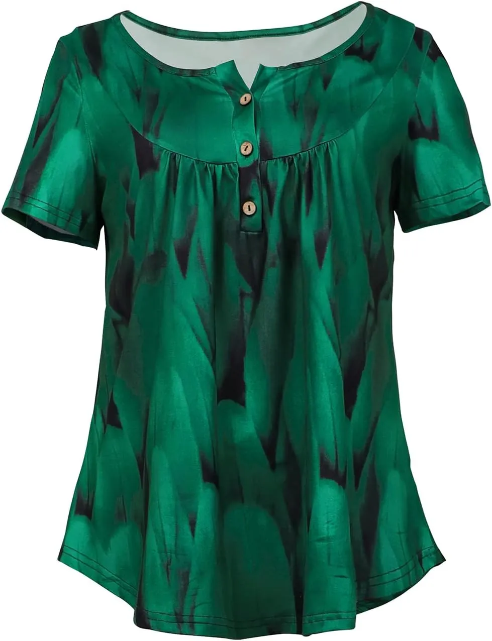 Zyyfly Womens Tank Tops Loose Fit Summer Henley Shirts Pleated Flowy Sleeveless Tunic Tops